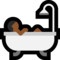 Person Taking Bath - Medium Black emoji on Microsoft